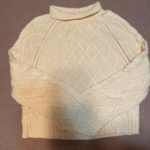 Butter Yellow Cable Knit Sweater